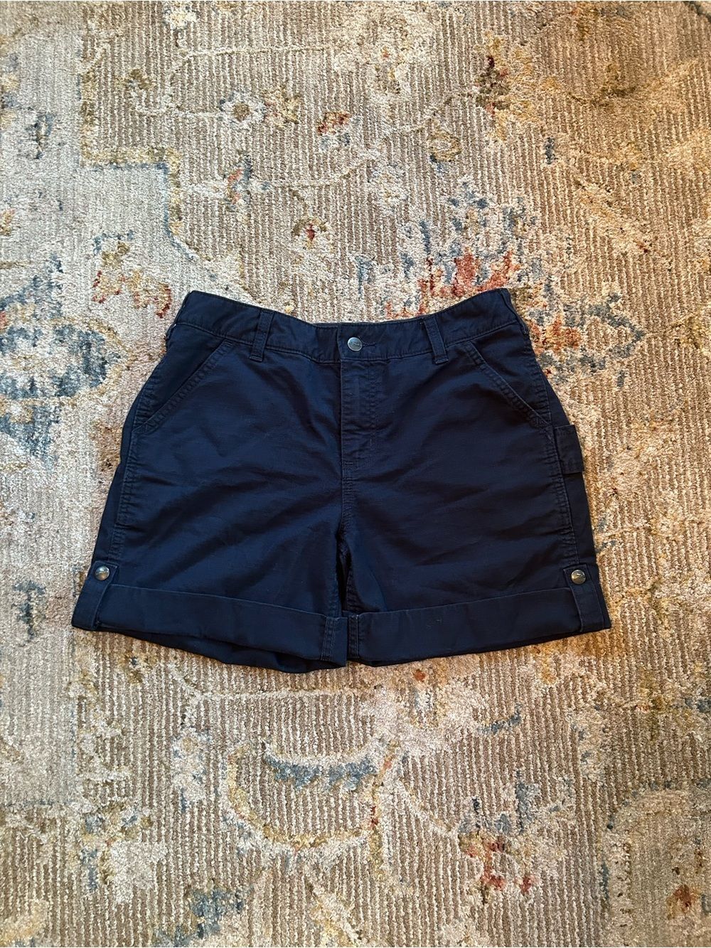 Carhartt Women's Navy Roll-Up Utility Shorts